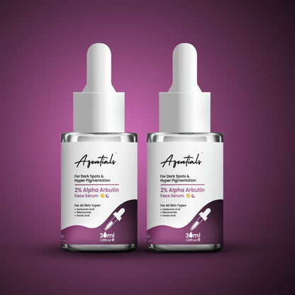 2% Alpha Arbutin Face Serum with Hyaluronic Acid, Niacinamide & Ferulic Acid | 30ml (Pack of 2)