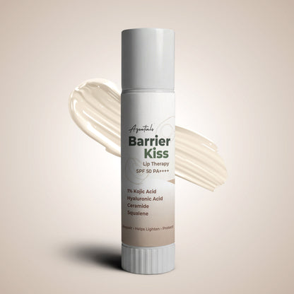 Barrier Kiss Lip Balm SPF 50 PA++++ | Advanced Lip Repair Balm for Dry & Pigmented Lips | Broad Spectrum Sun Protection | With Hyaluronic Acid, Ceramide & Squalene | For Men & Women