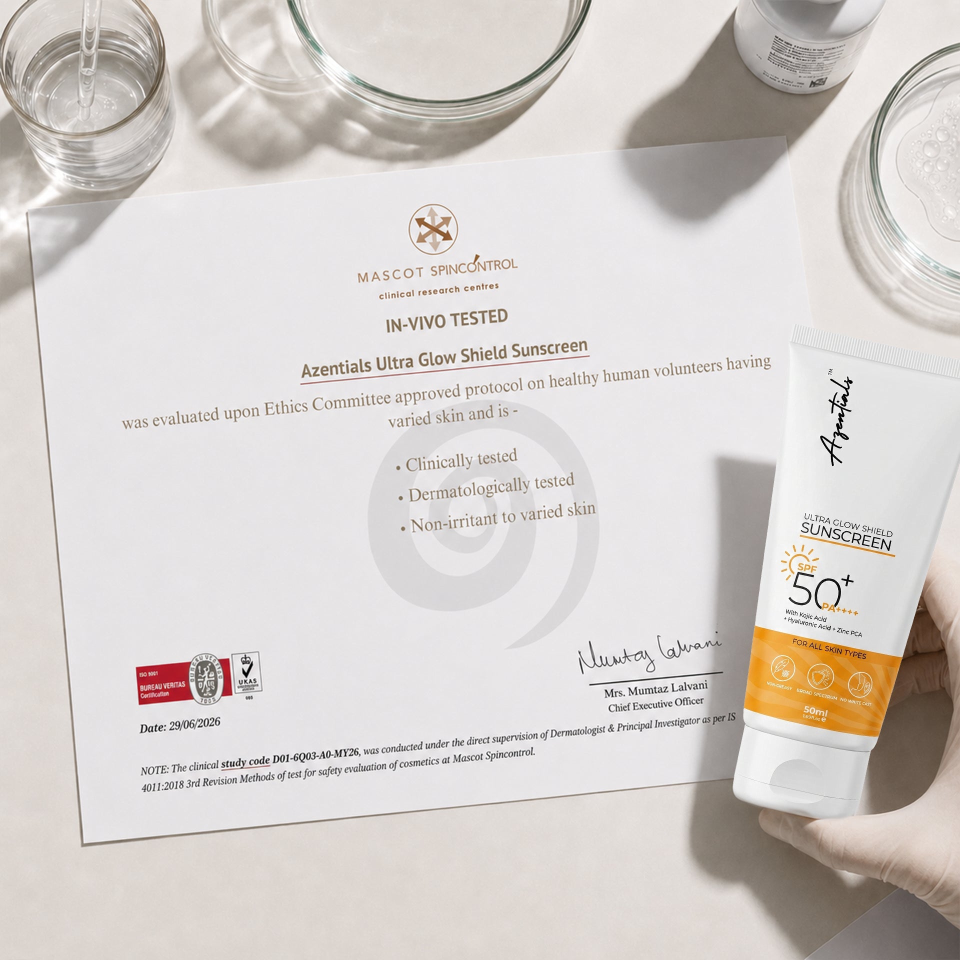 Ultra Glow Shield Sunscreen SPF 50+ PA++++ in Vivo Tested | 50ml